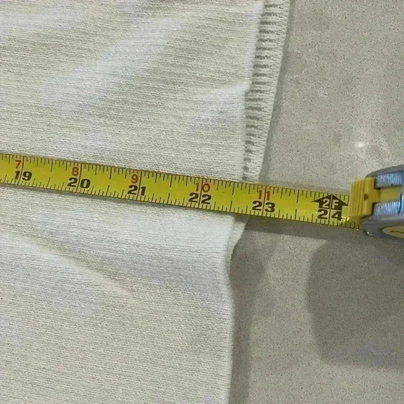 Project Womens Sweater White L Long Sleeves Pullover Side Tie Details Casual EUC - Picture 8 of 9